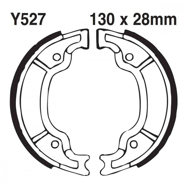 Bremsbacken Hinten EBC Y527G FüR Yamaha YFA1 125 N Breeze 2001-image