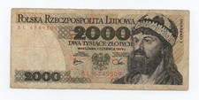 POLAND 2000 ZLOTYCH 1982 PICK 147 LOOK SCANS