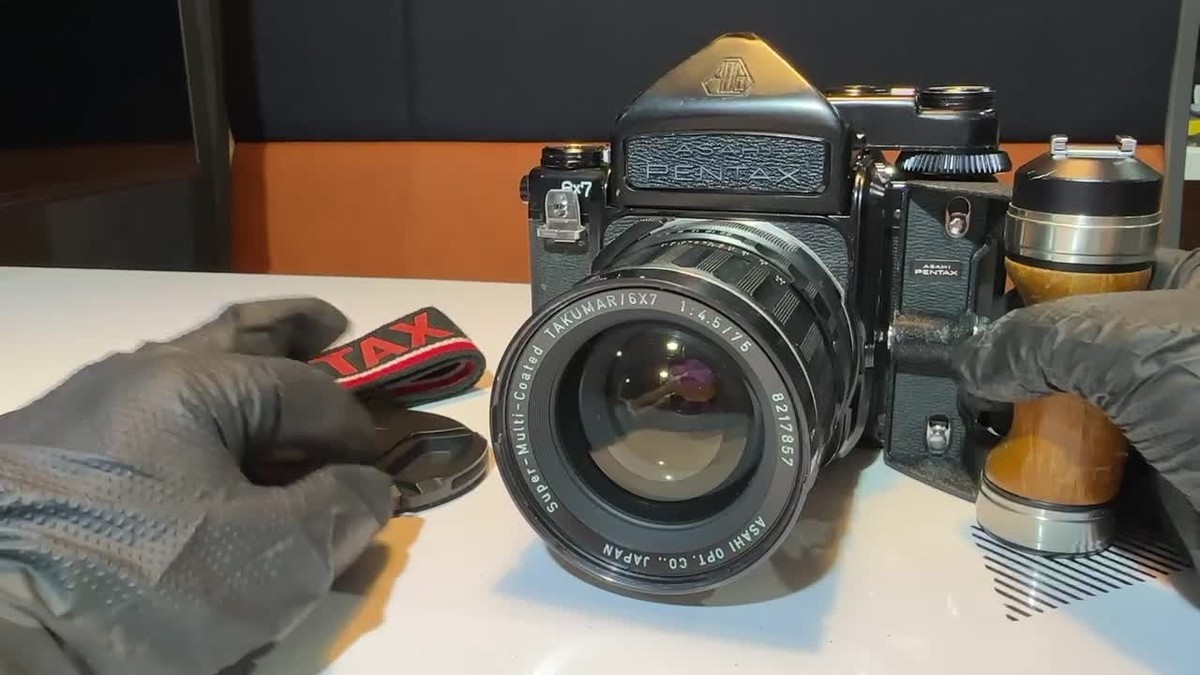 ☆良品☆PENTAX 6×7　TTL　バケペン　75ｍｍF4.5　＃191 N MINT w/Grip] Pentax 6x7 67 M/Up TTL Film Camera SMC 75mm