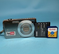 Casio Exilim EX-S10 10.1MP Digital Camera With SD Card, Silver - Tested *read*