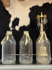 Vintage Big Full Size Milk .5 Gallon Bottles set of 3- 1930's