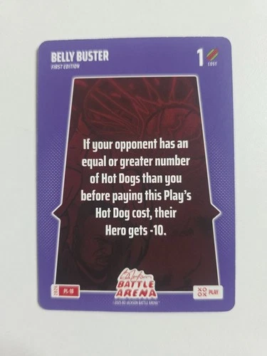 2026 Bo Jackson Battle Arena #PL-18 Belly Buster First Edition SP Play Card