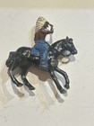 3 Vintage Cast Iron Indian On Horseback Toy Figures — photo 4