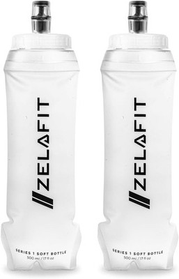 2x Faltbare Trinkflasche 500 ml, Soft Flask Trinkbeutel für Laufen &