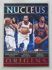 Jalen Brunson Karl-Anthony Towns Mikal Bridges 2024 Origins /115 Nucleus Maroon