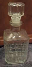 Crystal Liquor Decanter Original Glass Stopper 9.5" Tall