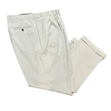 Men’s Dress Pants Size 38Wx30L Perry Ellis Portfolio Ivory Slacks