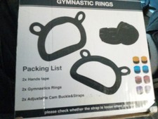 NEW "EXQ" Home Kids Gymnastic Rings Pull up Rings Exercise, IN/OUTdoor Gym Rings