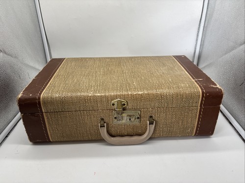 Vintage Papier über Holz Koffer braun 17 3/4 x 10 1/2 x 5 1/2"