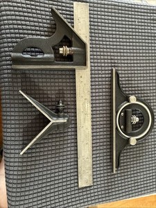 Vintage Starrett Combination Square 12" No. 4R Grad Rule w/ No. 12 Protractor