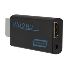 Portable Wii to HDMI Wii2HDMI Full HD Converter Audio Output Adapter TV Black