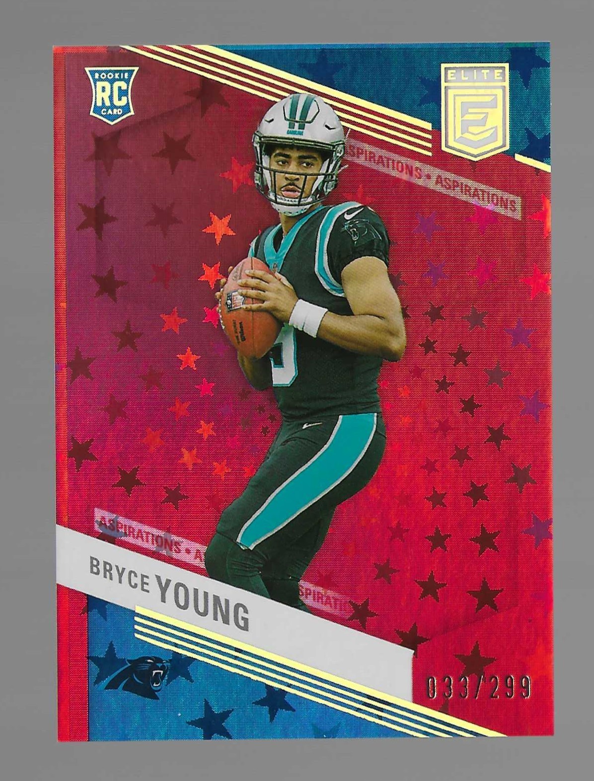 Bryce Young 2023 Panini Elite RC #110 SP Aspirations Stars #033/299 Panthers