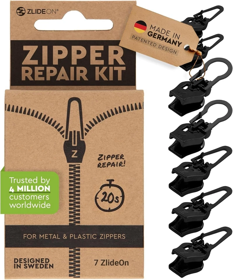 Zipper Pull Replacement Multipack - 7pcs Black - Image 3 of 4