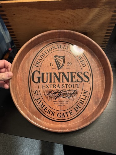 Vintage GUINNESS EXTRA STOUT Beer Tray St. James Gate Dublin 13"