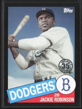 2020 Topps Update Jackie Robinson 1985 Baseball 35th Anniversary Black #/299