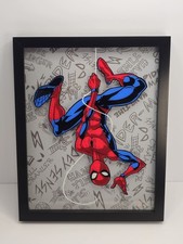 Marvel Spider-Man 3D Shadow Box Framed Wall Art Decor Comic Book 11x14 Stan Lee