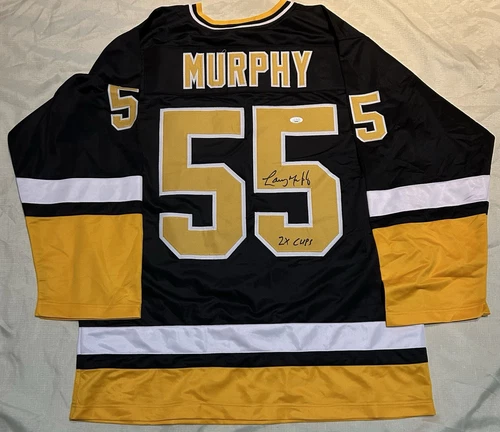 Larry Murphy auto Autographed Custom Hockey Jersey JSA size XL