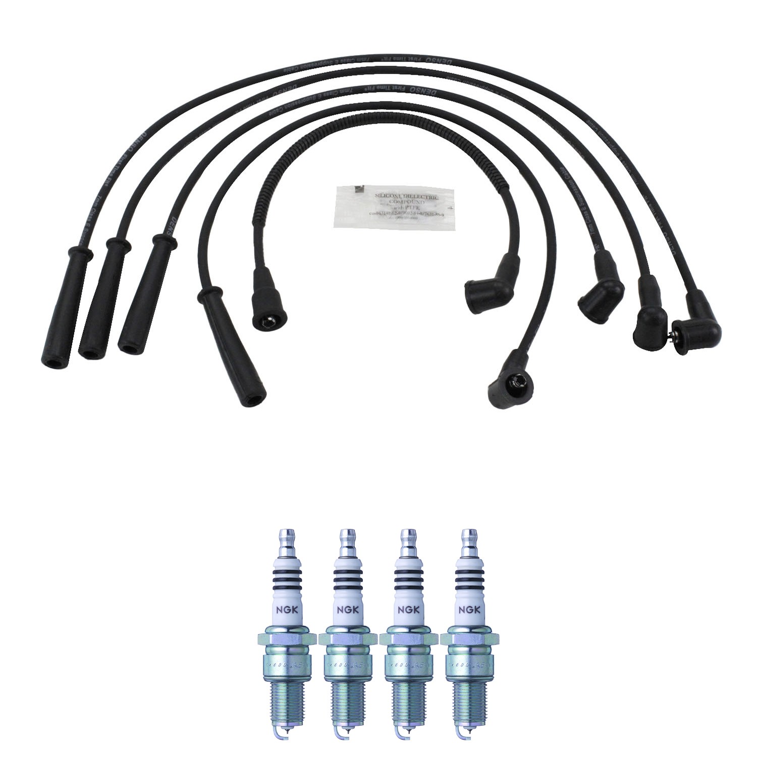 Denso Ignition Wires and NGK Spark Plugs Kit for Saab 900 99 2.0L L4