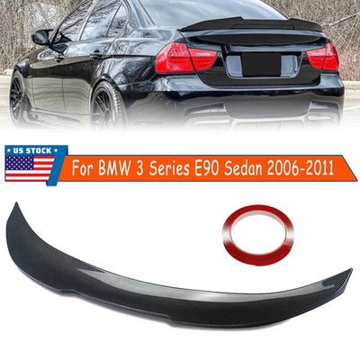 FOR 2006-2011 BMW E90 3 SERIES M3 SEDAN CARBON FIBER LOOK TRUNK SPOILER WING NEW