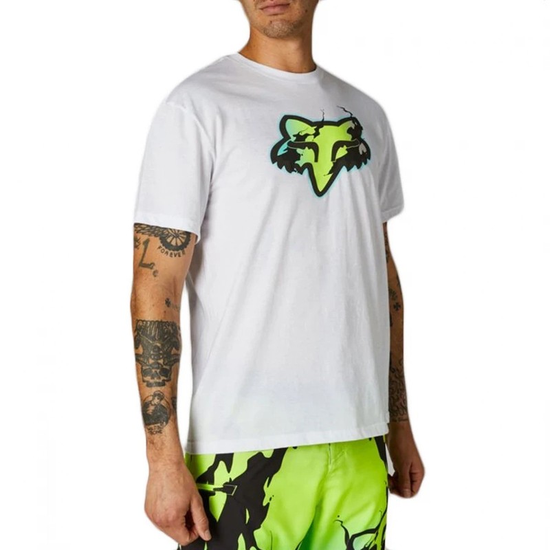 FOX RACING PYRE SS TEE OPTIC WHITE BNWT SIZE SMALL