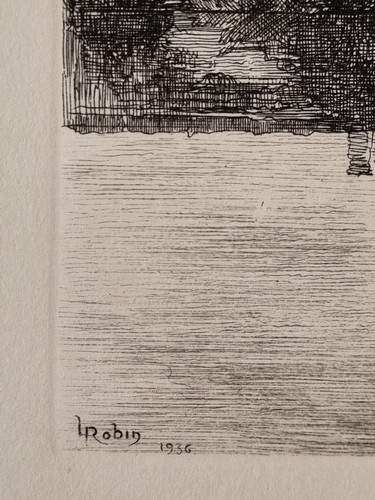 Gravure signée château de Chambord Léopold Robin architecture Rennaissance - Photo 3 sur 7