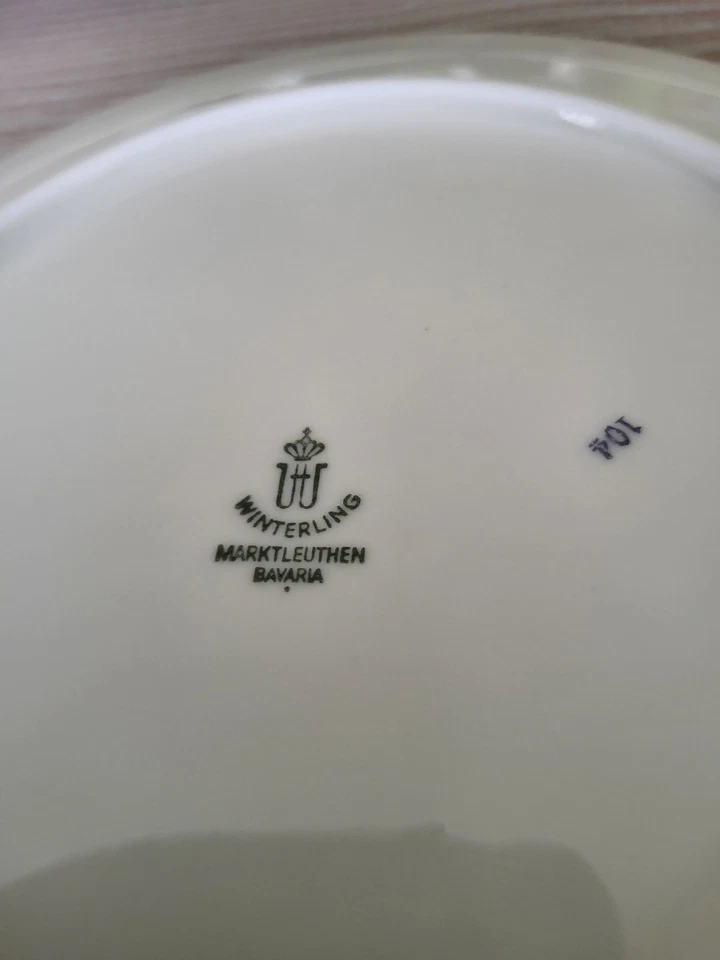 6x Speise Teller  Winterling Marktleuthen Bavaria Durchmesser ca. 24cm - Bild 4 von 4