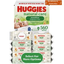 Huggies Natural Care Sensitive Baby Wipes, Un...