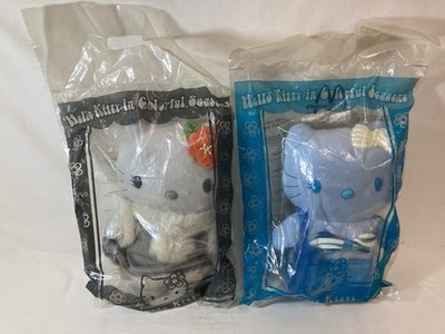 [M455]McDonald's Hello Kitty Black&Blue Plush 2000 Japan