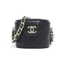 Chanel Ap2428 Lambskin Shoulder Bag Women Black One Size