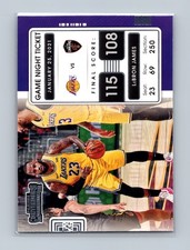 2021-22 Panini Contenders #17 LeBron James Game Night Ticket