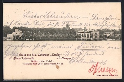 AK Berlin-Niederschöneweide, Nieder-Schöneweide a. d. Oberspree, Gasthaus Lorel 