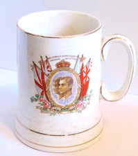 Vintage King George V1 + Queen Elizabeth Coronation Mug 1937