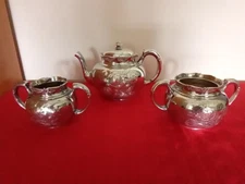 Middletown Plate Co. Silver Quadruple Plate 3pc Coffee/Tea Service Set 1180