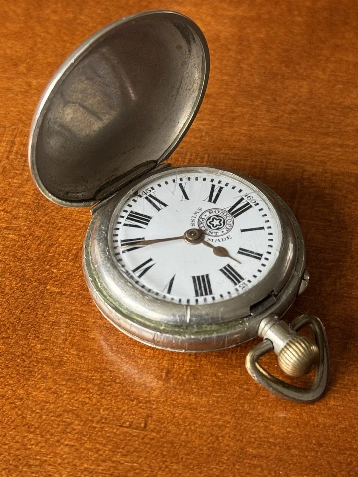 Feinste alte Antike Taschenuhr in Silber Firma ROSKOPF PATENT Schweiz um 1920! - Bild 3 von 4