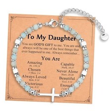 Religious Cross Bracelet for Women Girls, Christian Gifts for Daughter