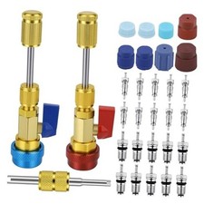 31 PCS R134A Valve Core Quick Remover Installer Tool Kit, High Low Pressure AC