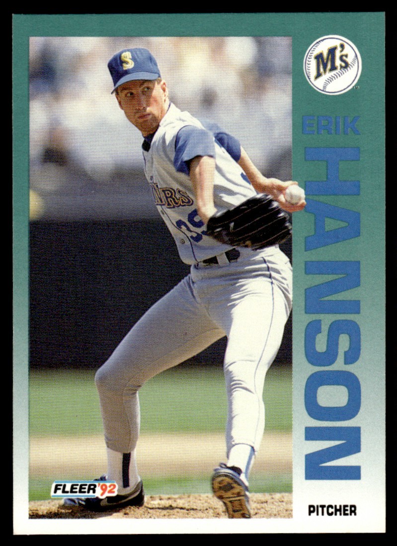 1992 FLEER ERIK HANSON #280 SEATTLE MARINERS 366