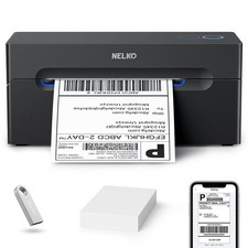 Nelko Bluetooth Thermal Label Printer, Wireless 4x6 Shipping Label Printer fo...