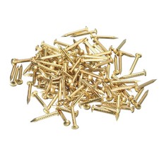 140Pcs Small Tiny Nails 1.2x10mm DxL Brass Round Head Nail Hardware, Gold