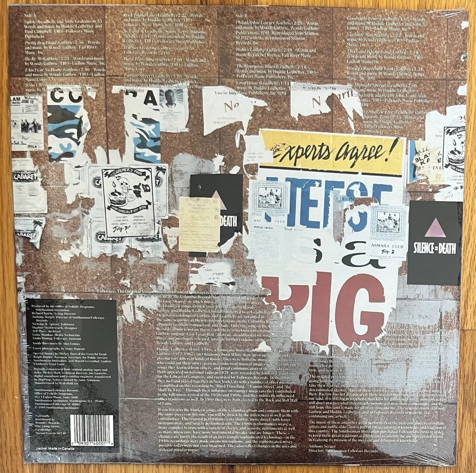SEALED! Various – Folkways: The Original Vision (1989 Reissue US LP) Folkways, M - Image 2 of 2