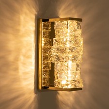 Crystal Wall Light Modern Golden LED Wall Lamp LED Wall Light Fixtures 24W Gold