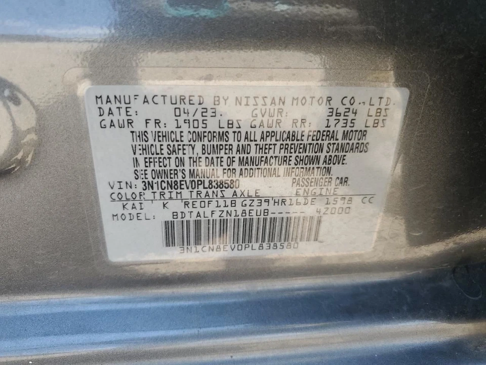 2023 Nissan Versa Shifter Lever/Knob - Used, 41K Miles, OEM, CVT - Image 4 of 4