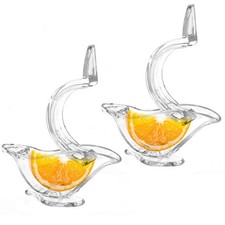 2Pcs Manual Lemon Slice Squeezer Lemon Juicer  Plastic, Portable, Bird Shape Ha