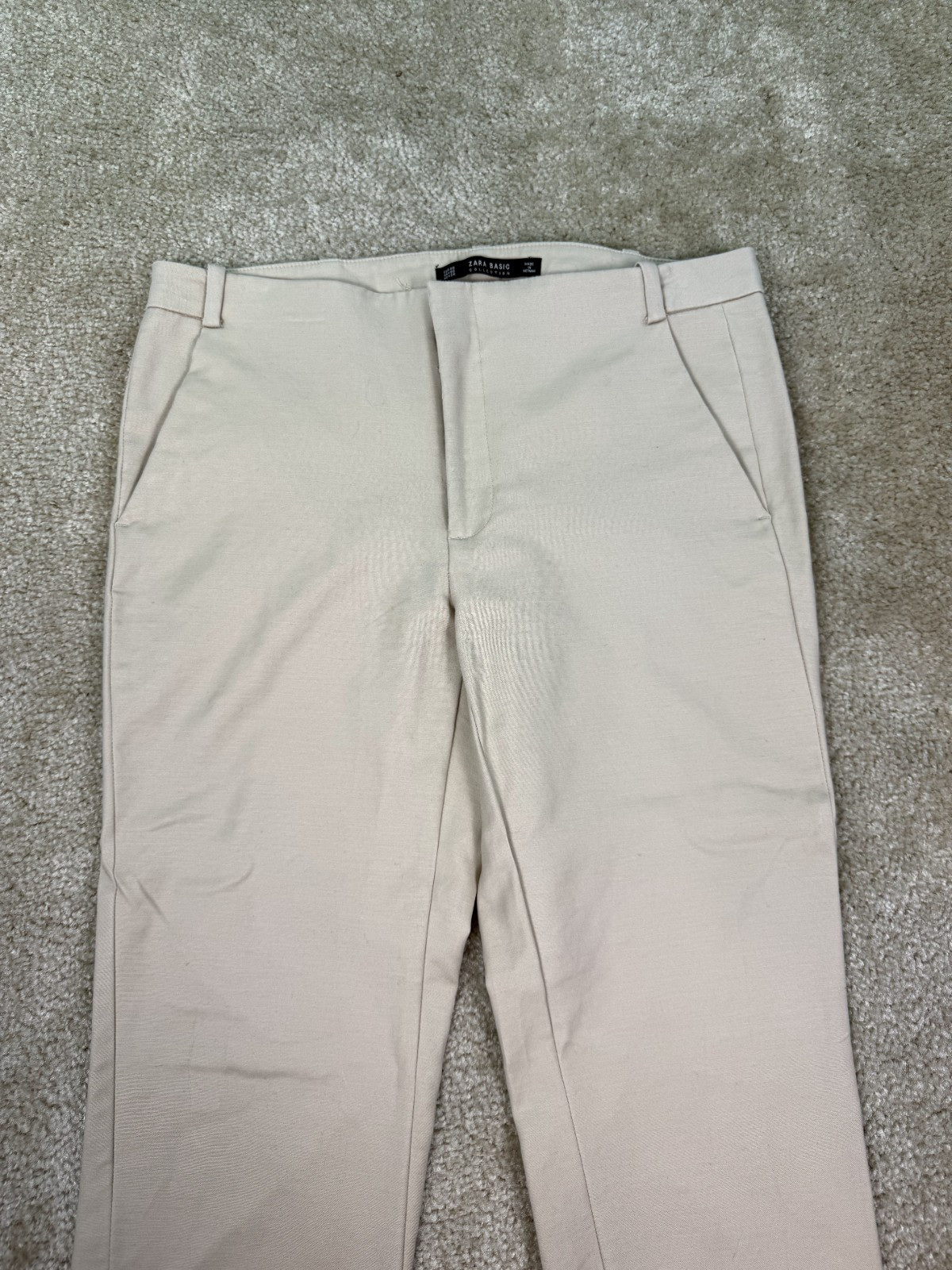 Zara Basic Collection Women’s 6 Beige Straight Le… - image 2