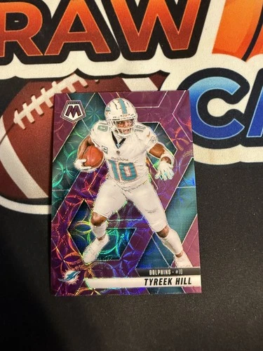Tyreek Hill 2025 Panini Mosaic Football Purple Scope Prizm #112 Miami Dolphins