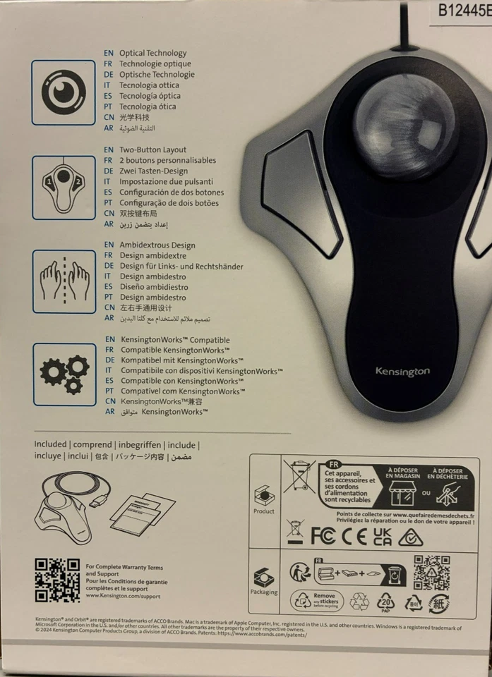 Kensington - K64327F - Orbit Trackball Mouse - Silver/Black - Image 2 of 3