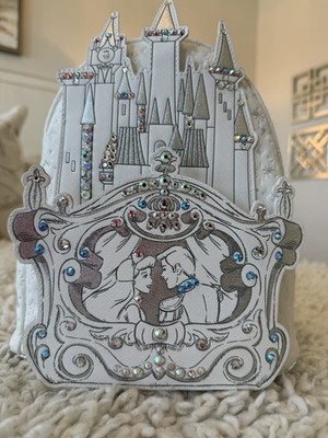 Disney Loungefly Cinderella Castle Mini Backpack CUSTOM Crystal Bling RARE