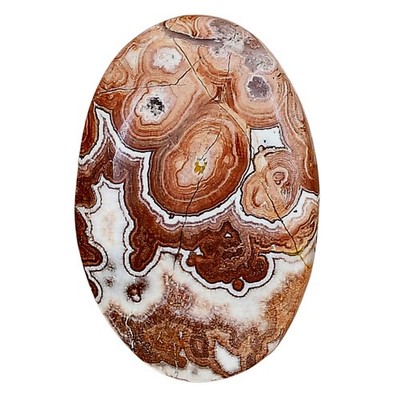 Natural Rosetta Picture Jasper 31.8x21.2x5.5 mm Oval Shape Gemstone LS01735-24