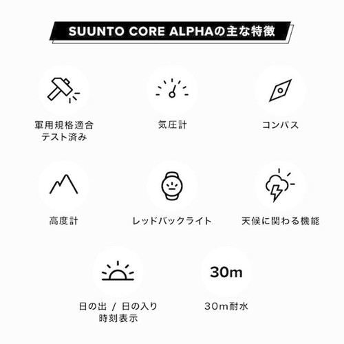 SUUNTO CORE ALPHA STEALTH HECHO en Finlandia SS050504000 NUEVO - Imagen 7 de 11