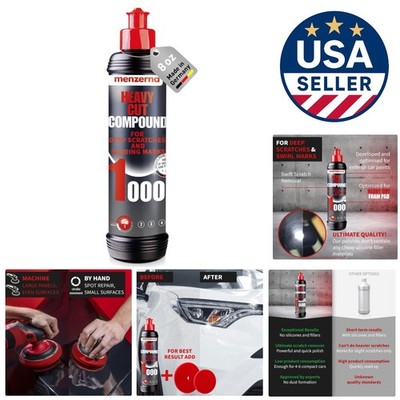 Heavy Cut Compound 1000 - 8oz Polishing Solution for Deep Scratches & Holograms